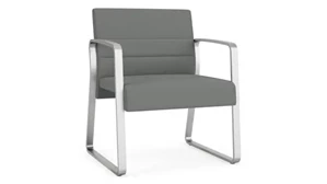 Lobby & Guest Chairs - Metal Lesro Oversize Guest Chair, Sled Base