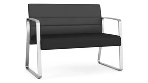 Loveseats Lesro Loveseat, Upholstered Seat, Upholstered Back, Sled Base