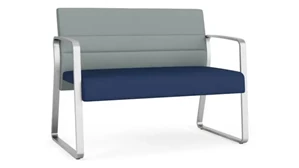 Loveseats Lesro Loveseat Fully Upholstered Seat and Back Sled Base