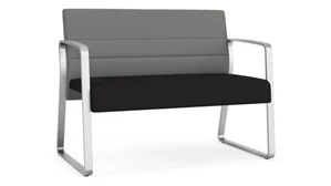 Loveseats Lesro Loveseat Fully Upholstered Seat and Back Sled Base