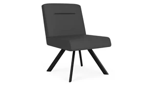 Lobby & Guest Chairs - Metal Lesro Armless Swivel Guest Chair Polyurethane Matrex Seat