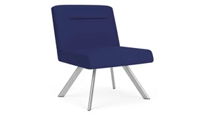 Lobby & Guest Chairs - Metal Lesro Armless Bariatric Chair with Sled Base and 600 lb Capacity
