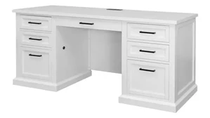 Wood Veneer Desks Martin Furniture Modern Wood Writing Desk - Fully Assembled