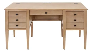 Stand-Alone Double Pedestal Desks Martin Furniture Half Pedestal Desk, Fully Assembled