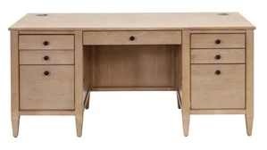 Stand-Alone Double Pedestal Desks Martin Furniture Double Pedestal Desk,  Fully Assembled