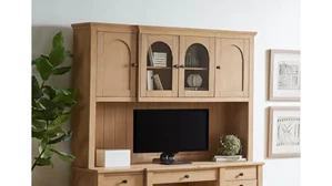 Desk Hutches Martin Furniture Hutch With Doors, Fully Assembled