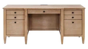 Wood Veneer Desks Martin Furniture Credenza, Fully Assembled
