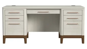 Executive Desks Martin Furniture Double Pedestal Executive Desk, Fully Assembled