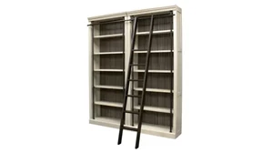 Standard Bookcases Martin Furniture 94in Tall Bookcases (2) with Ladder - Fully Assembled