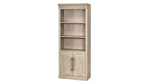 Standard Bookcases Martin Furniture Traditional Wood Bookcase with Doors, Fully Assembled