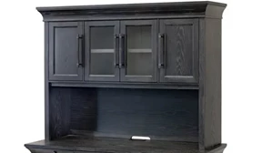 Desk Hutches Martin Furniture Traditional Wood Executive Hutch With Doors, Fully Assembled