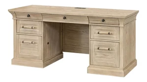 Stand-Alone Double Pedestal Desks Martin Furniture Executive Credenza Desk 68in W x 22in D