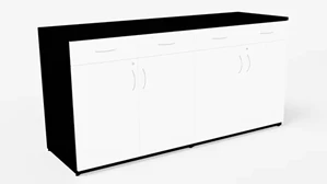 Storage Credenzas WFB Designs 72in W x 24in D x 36in H Two-Tone Buffet Credenza