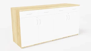 Storage Credenzas WFB Designs 72in W x 24in D x 36in H Two-Tone Buffet Credenza