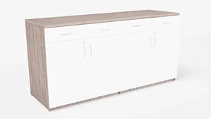 Storage Credenzas WFB Designs 72in W x 24in D x 36in H Two-Tone Buffet Credenza
