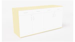 Storage Credenzas WFB Designs 72in W x 24in D x 36in H Two-Tone Buffet Credenza