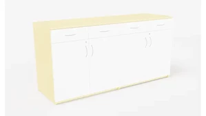 Storage Credenzas WFB Designs 72in W x 24in D x 36in H Two-Tone Buffet Credenza