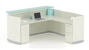 Reception Desks - L Shaped Mayline Office Furniture L Shaped Reception Desk