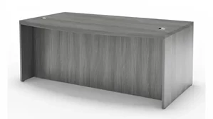 Stand-Alone Desk Shells Mayline Desk 72in Bow Front