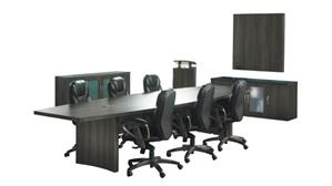 Conference Tables Mayline Office Furniture 12ft Aberdeen Boat Shaped Conference Table