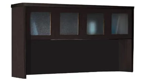 Desk Hutches Mayline Office Furniture 72" Hutch with Glass Doors