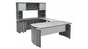 U Shaped Desks with Hutch Mayline Office Furniture 72" U Shaped Desk with Hutch