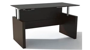 Standing Desks - Electronically Adjustable Mayline Office Furniture Height-Adjustable 6ft Straight  Front Desk