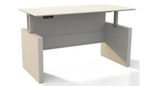Standing Desks - Electronically Adjustable Mayline Office Furniture Height-Adjustable 6ft Straight  Front Desk