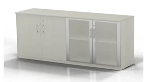 Storage Credenzas Mayline Office Furniture Low Wall Cabinet with Doors