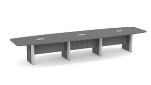 Conference Tables WFB Designs 16ft Boat Shape Plinth Leg with Metal Accent Conference Table