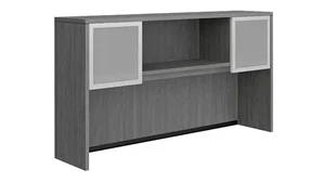 Desk Hutches WFB Designs 72in W Hutch with 2 Glass Doors