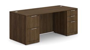 Computer Desks WFB Designs 60in W  x 30in D Double Pedestal Desk - BBF/FF