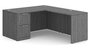 L Shaped Desks WFB Designs 60in W x 78in D Single Pedestal L-Desk - FF