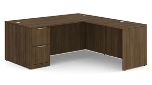 L Shaped Single Pedestal Desks WFB Designs 72in W x 72in D Single Pedestal L-Desk