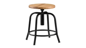Drafting Stools National Public Seating Adjustable Height Stool With Wooden Seat