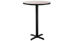 Cafeteria Tables National Public Seating 48in Round x 42in H - X Base Café Table