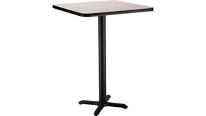Pub & Bistro Tables National Public Seating 36in Square x 42in H - X Base Café Table