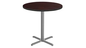 Cafeteria Tables National Public Seating 36in Round Café Table with X Base, 42in Height