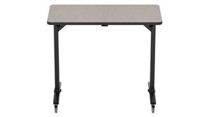 Training Tables - Heavy Duty National Public Seating 48in W x 24in D x 42in H - Mobile Flipper Table