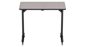 Training Tables - Heavy Duty National Public Seating 60in W x 24in D x 42in H - Mobile Flipper Table