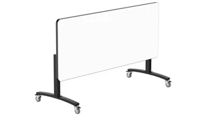 Training Tables - Heavy Duty National Public Seating 72in W x 30in D x 29in H - Whiteboard Mobile Flipper Table