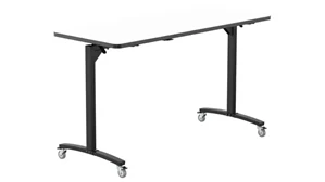 Training Tables - Heavy Duty National Public Seating 72in W x 30in D x 42in H - Whiteboard Mobile Flipper Table