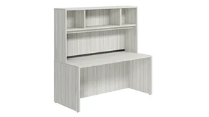 Stand-Alone Desks with Hutch PBD Furniture Desk Shell 66in x 30in Laminate with Open Hutch