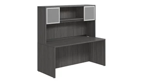 Stand-Alone Desks with Hutch PBD Furniture Desk Shell 66in x 30in Laminate with 2 Door Hutch