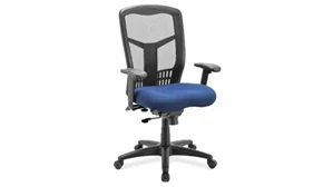 Ergonomic Task Chairs PBD Furniture Cool Mesh Synchro High Back Chair with Seat Slider and Black Frame