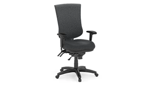 Ergonomic Task Chairs PBD Furniture Coolmesh Pro High Back Ergo Chair with Rugged Fabric Seat and Back