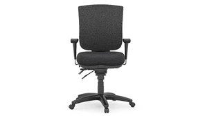 Ergonomic Task Chairs PBD Furniture Coolmesh Pro Mid Back Ergo Chair with Rugged Fabric Seat and Back