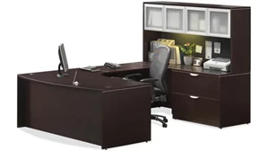 U Shaped Desks with Hutch PBD Furniture U Shaped Desk with Hutch
