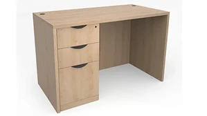 Stand-Alone Single Pedestal Desks PBD Furniture 47in x 24in Single Pedestal Desk