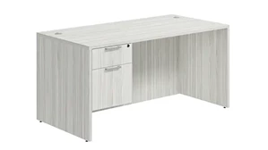 Stand-Alone Single Pedestal Desks PBD Furniture PL Series Desk 66in W x 30in D with 1 Hanging Pedestal